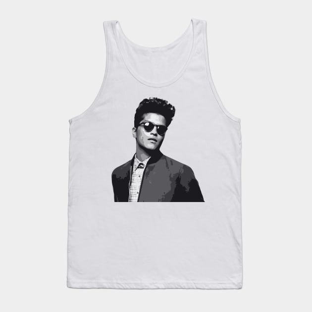 Bruno Mars Tribute - Bruno Michael Jackson Prince Kendrick Lamar Sza Ed Sheeran Music Lauryn Hill Anderson Paak Tank Top by TributeDesigns